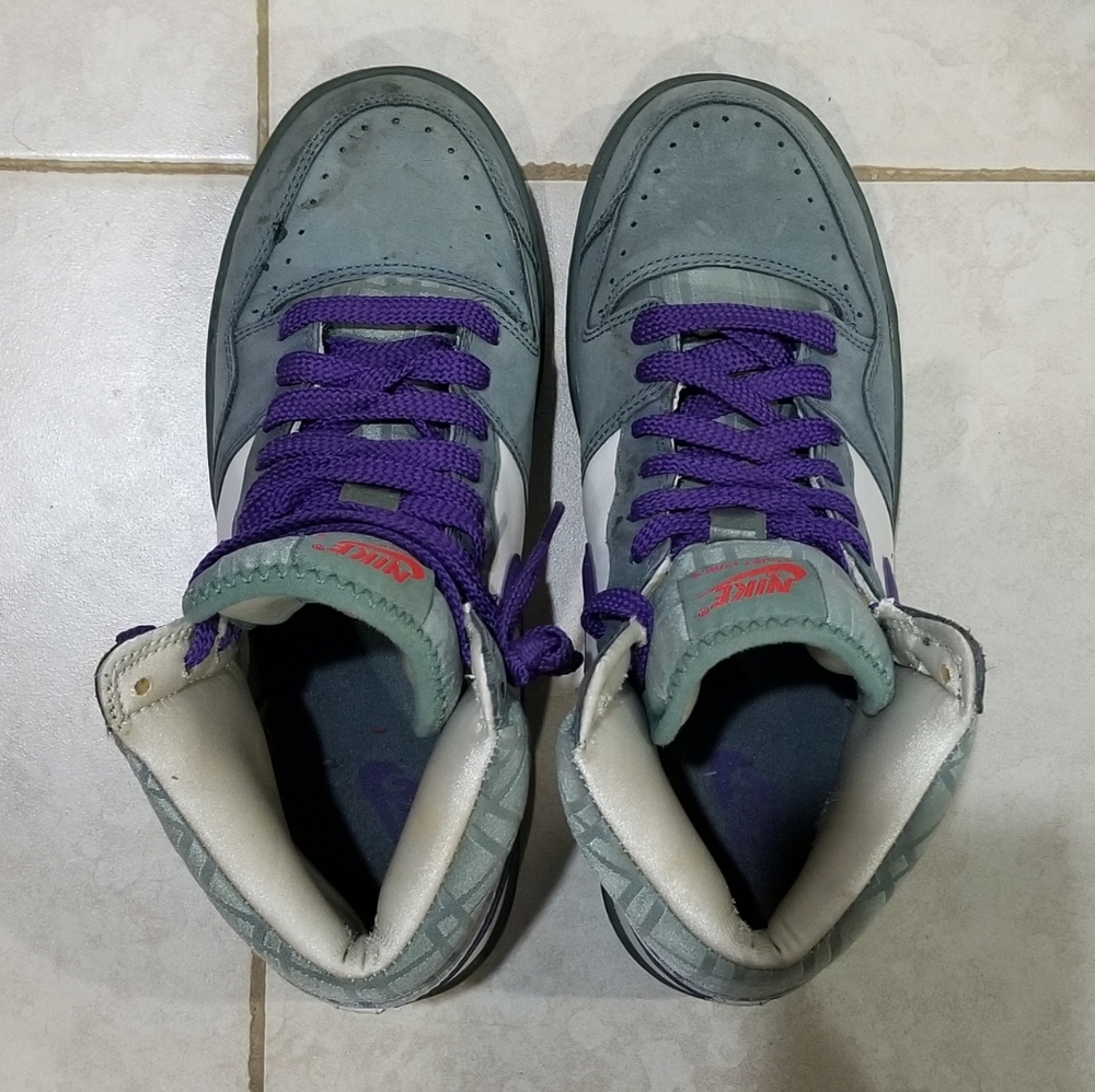 Nike Court Force High Top Purple Gray Men's Size 8 - Picture 6 of 11